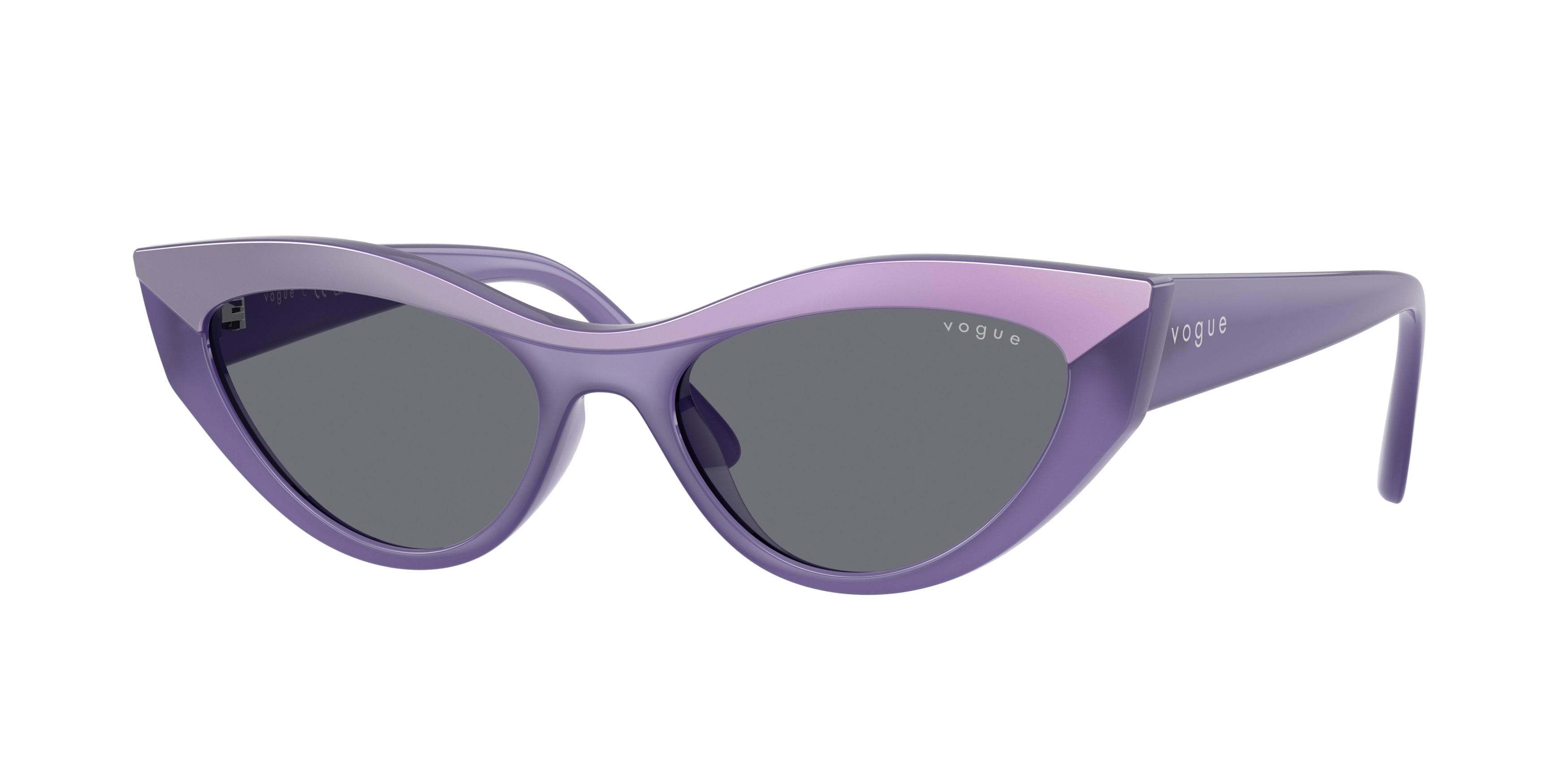 Vogue Eyewear Damen VO5637SU 3219/1 Sonnenbrillen Nylon Violett Grau Cat Eye Normal-image